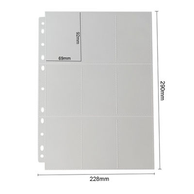 Mtg 9 পকেট পেজ/কার্ড হোল্ডার Cpp ম্যাটেরিয়াল টপ লোডিং ISO