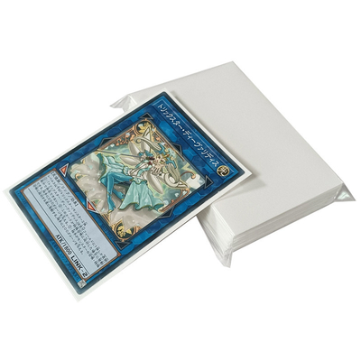 কাস্টম স্ট্যান্ডার্ড সাইজ YGO 62x89mm বোর্ড গেম হাতা প্লাস্টিক কার্ড হাতা সাদা টেক্সচার