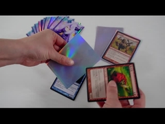 মুদ্রিত শাইনিং হলোগ্রাফিক কার্ড হাতা অ্যাসিড ফ্রি ডেক প্রটেক্টর হাতা